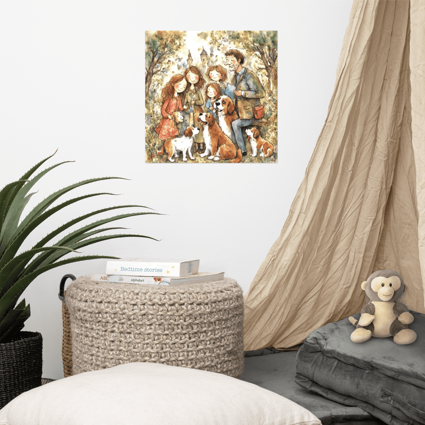 A Family's Forest Adventure - Enhanced Matte Poster Home & Garden > Decor > Artwork > Posters, Prints, & Visual Artwork