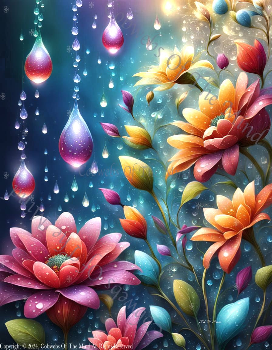 Botanic Mirage - Floral & Filigree Digital Art Art > Digital Art > Cobwebs Of The Mind > Abstract > Digital Compositions