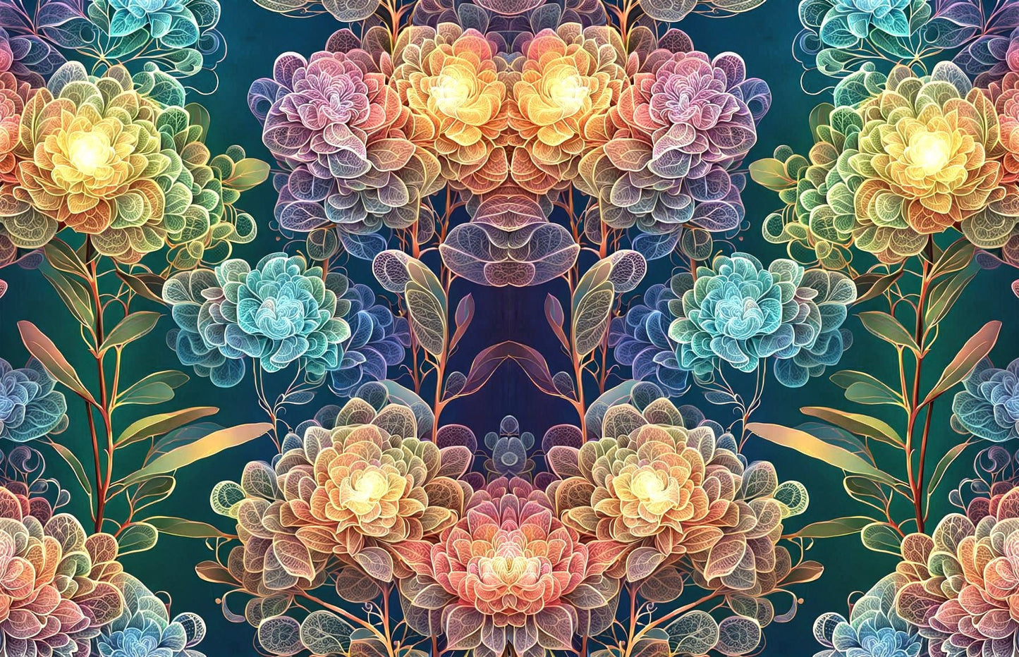 Chromatic Filigree - Floral & Filigree Digital Art Art > Digital Art > Cobwebs Of The Mind > Abstract > Digital Compositions