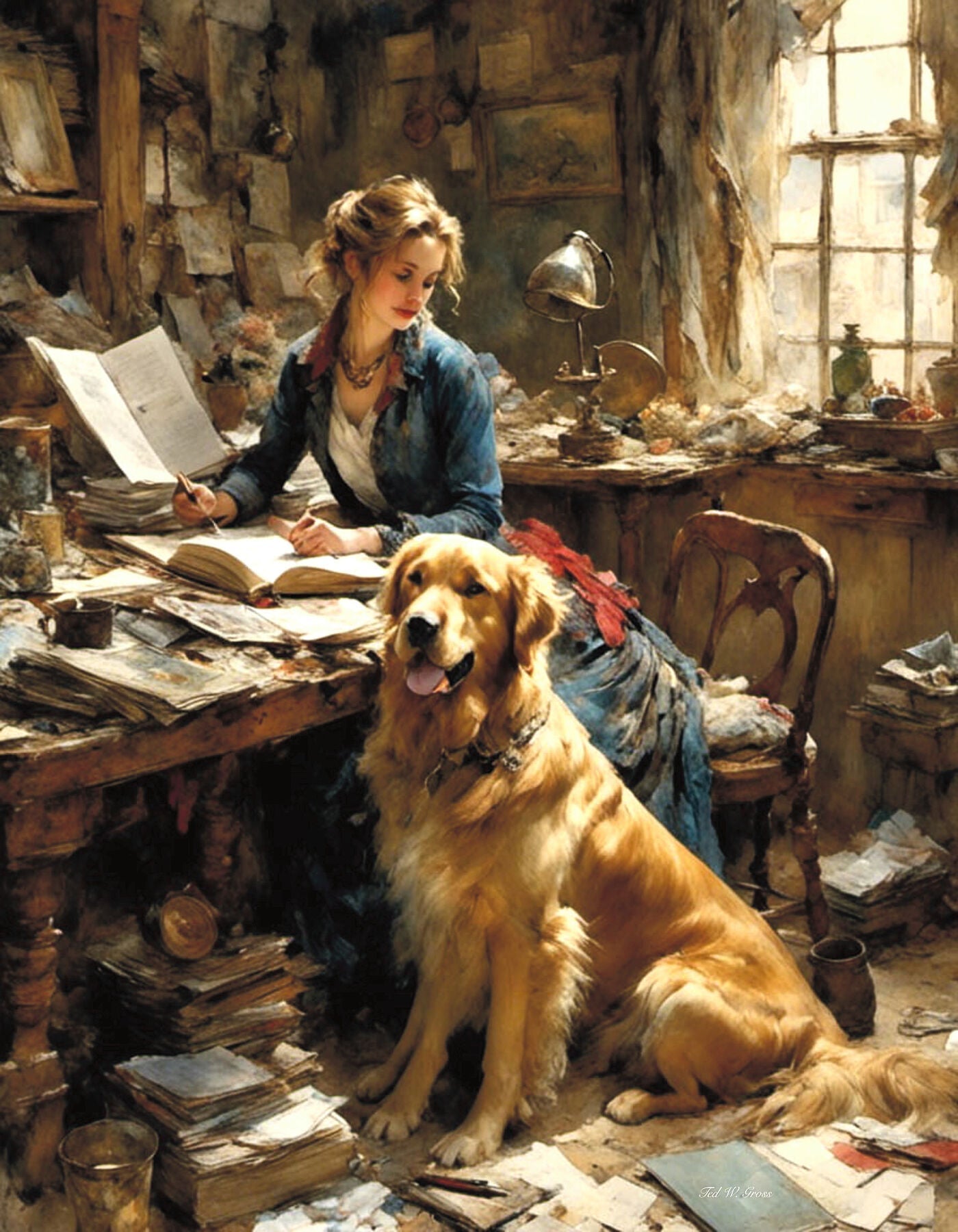 Companion in Creativity-High-End Giclee Print Giclée