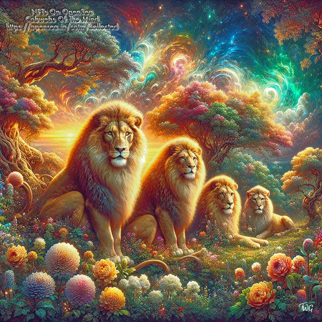 Cosmic Kings' Council - Nature's Rhythms NFT Legendary 1-Drop Art > Digital Art > Cobwebs Of The Mind > Abstract > Digital Compositions