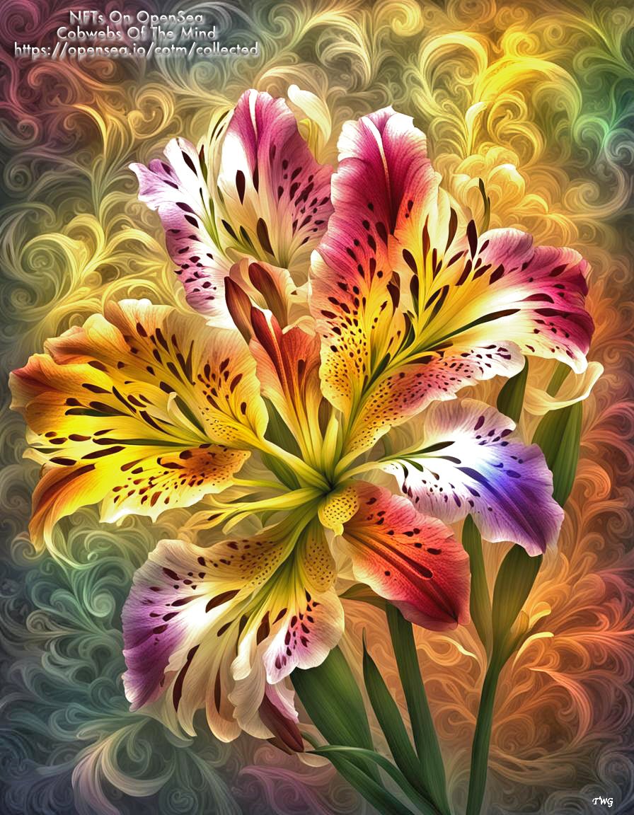 Stargazer's Sacred Dance - OpenSea NFT DreamFlora Genesis Legendary 1-Drop Art > Digital Art > Cobwebs Of The Mind > Abstract > Digital Compositions