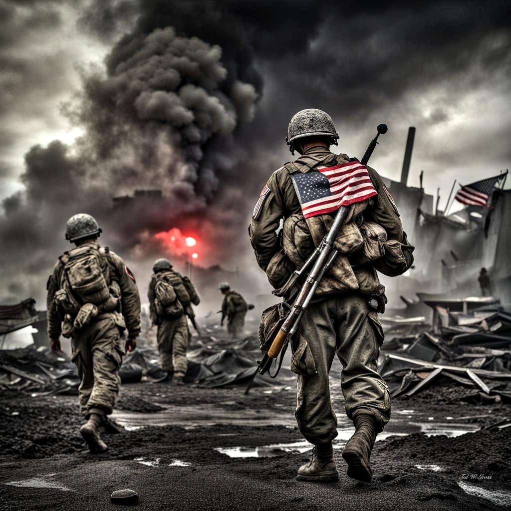 Brushstrokes of Battle: Post-WWII US Conflicts in Digital Art - Cobwebs Of The Mind