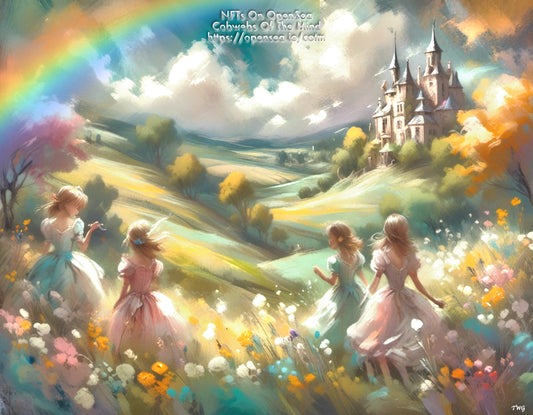 Waltz of the Wildflower Maidens - OpenSea NFT Landscapes Legendary 1-Drop