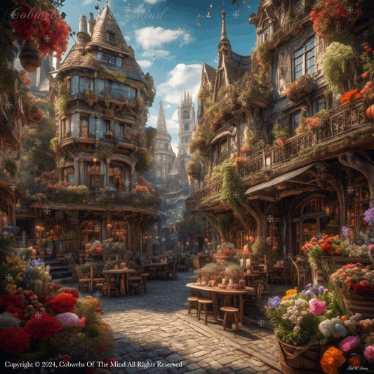 A Lost Town In Italy architecture beauty city color flowers innocence Italy time town village Digital Art