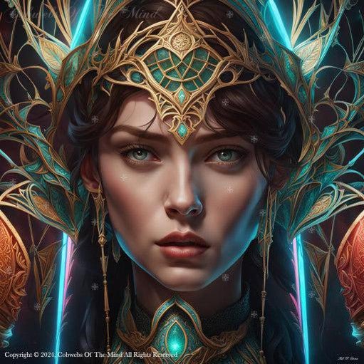 A New Queen In All Her Splendor beauty color fantasy vibrant woman Digital Art