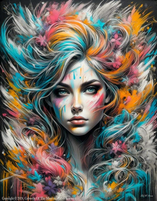 Abstract Allure 4:3 beauty color digital art enchanting fantasy surreal vibrant woman Digital Art
