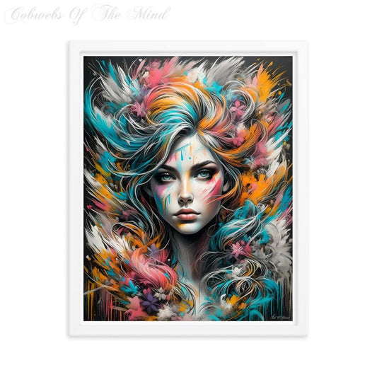Abstract Allure - Framed Poster printed frame posters Digital Art White 16-20 FP