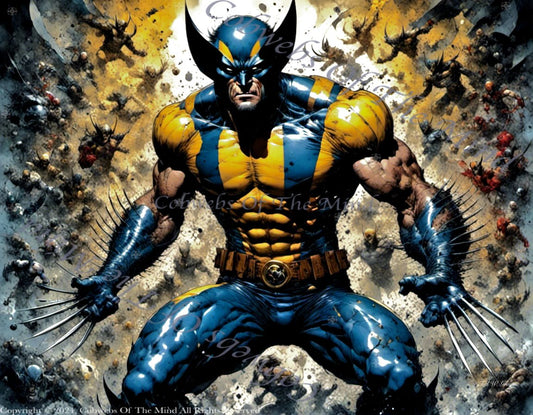 Adamantium Fury, Wolverine Unleashed - Digital Art Art > Digital Art > Cobwebs Of The Mind > Abstract > Digital Compositions