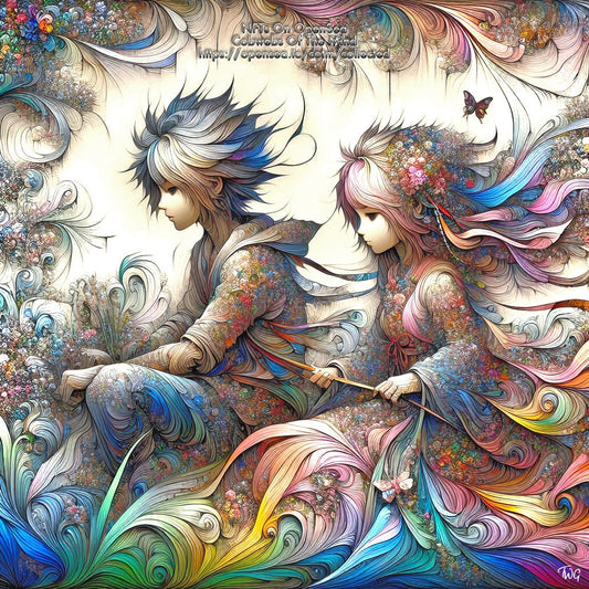 Akira & Kaori - Anime Tapestry NFT Legendary 1 - Drop - Cobwebs Of The Mind