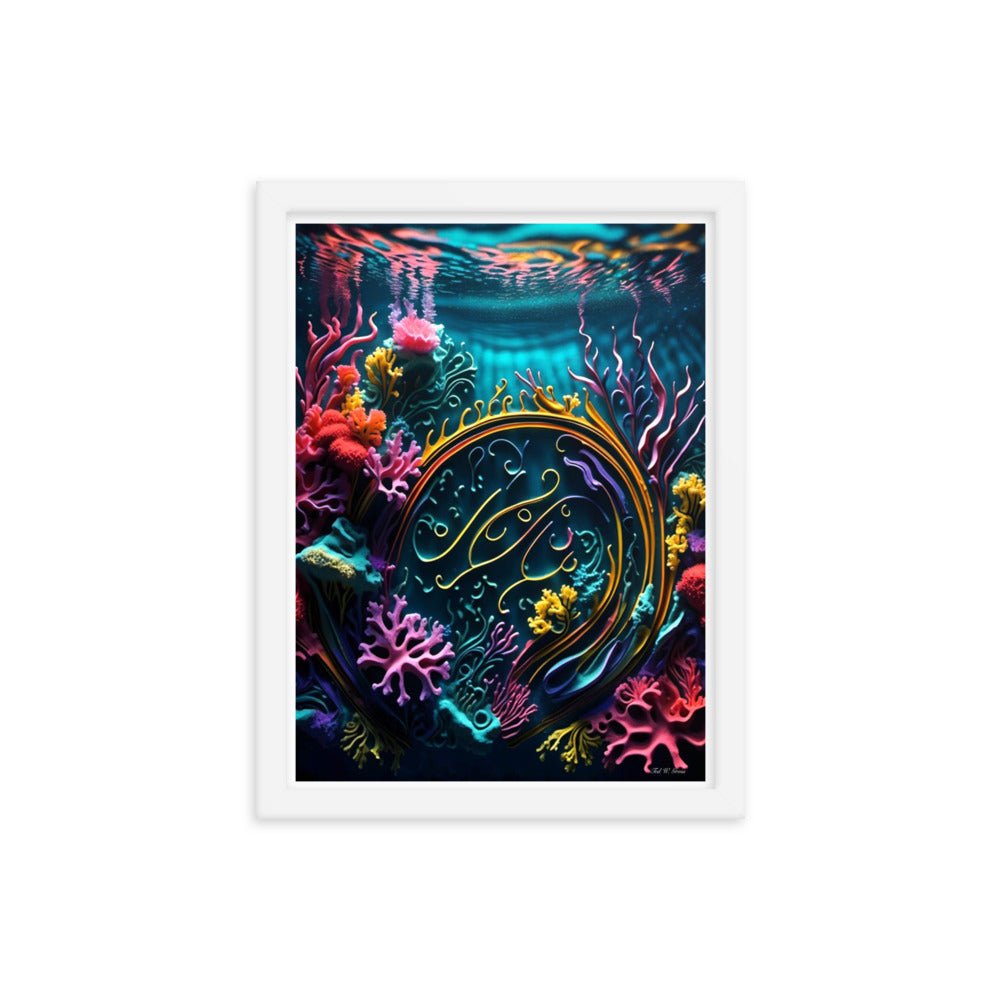 Aquatic Arabesque - Framed Matte Poster Home & Garden > Decor > Artwork > Posters, Prints, & Visual Artwork