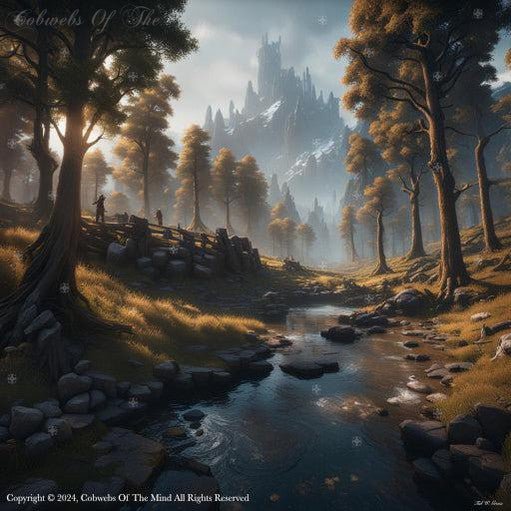At Peace Within Nature forest nature Painting stream Digital Art