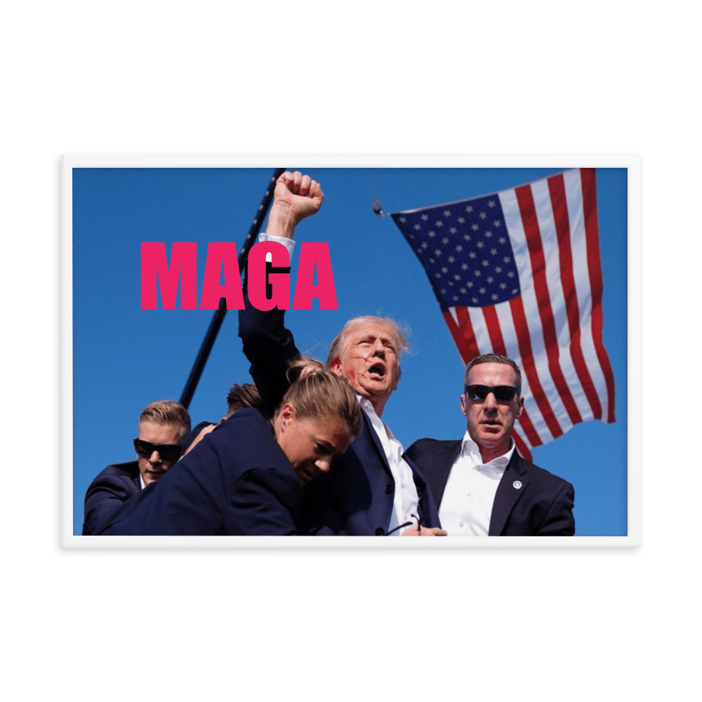 Attempted Assassination of Donald Trump - Framed Matte Poster Home & Garden > Decor > Artwork > Posters, Prints, & Visual Artwork