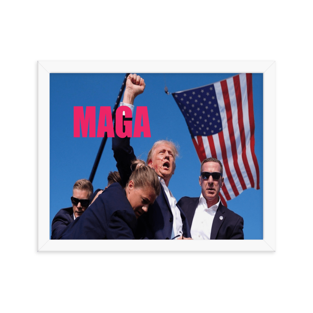 Attempted Assassination of Donald Trump - Framed Matte Poster Home & Garden > Decor > Artwork > Posters, Prints, & Visual Artwork