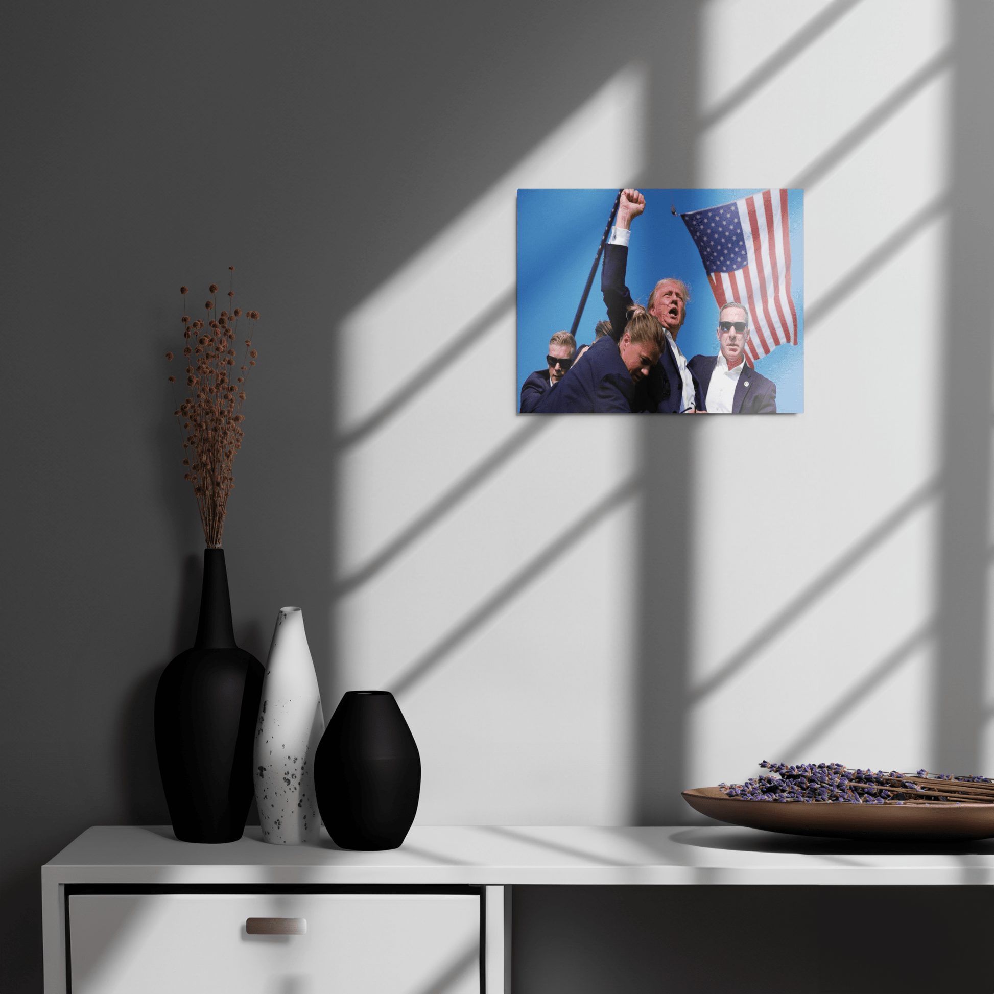 Attempted Assassination of Donald Trump - Metal Prints Home & Garden > Decor > Artwork > Posters, Prints, & Visual Artwork