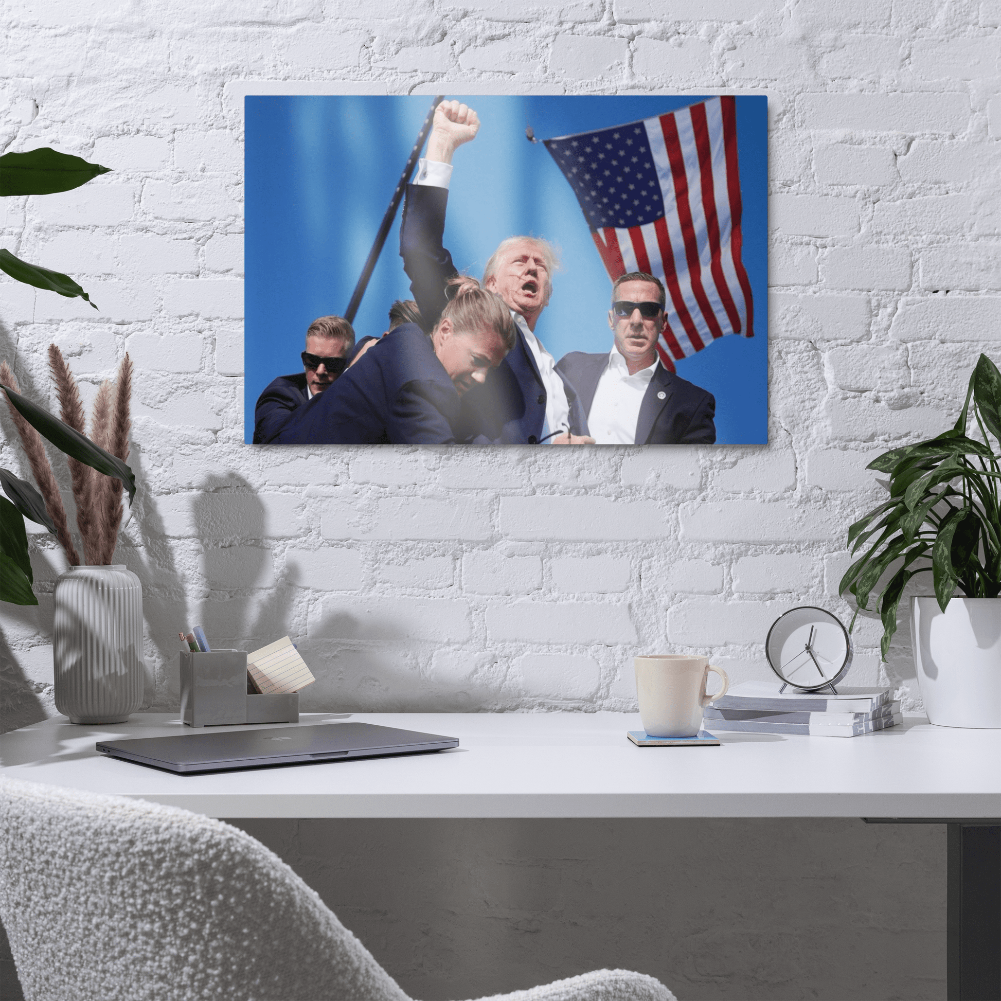 Attempted Assassination of Donald Trump - Metal Prints Home & Garden > Decor > Artwork > Posters, Prints, & Visual Artwork