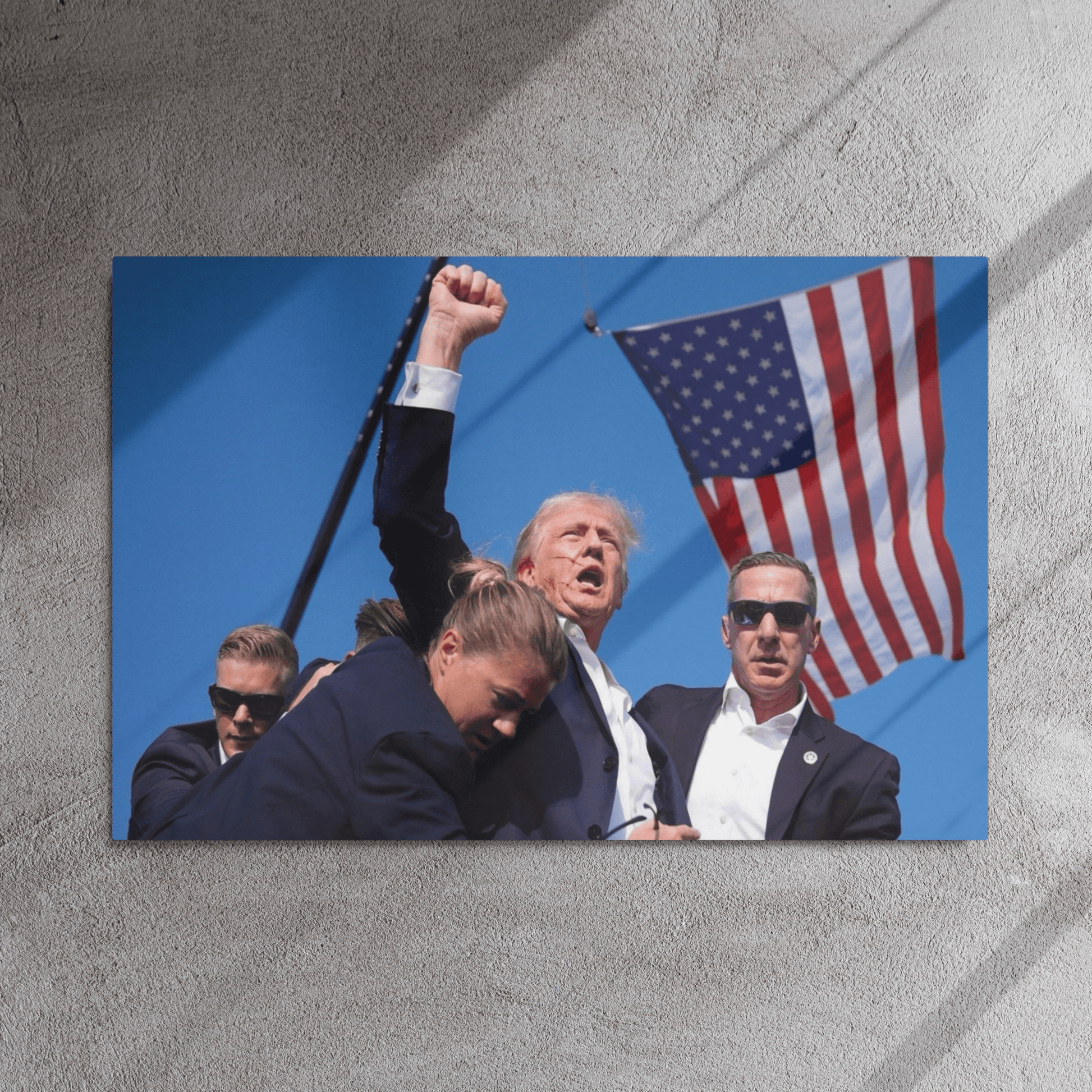 Attempted Assassination of Donald Trump - Metal Prints Home & Garden > Decor > Artwork > Posters, Prints, & Visual Artwork