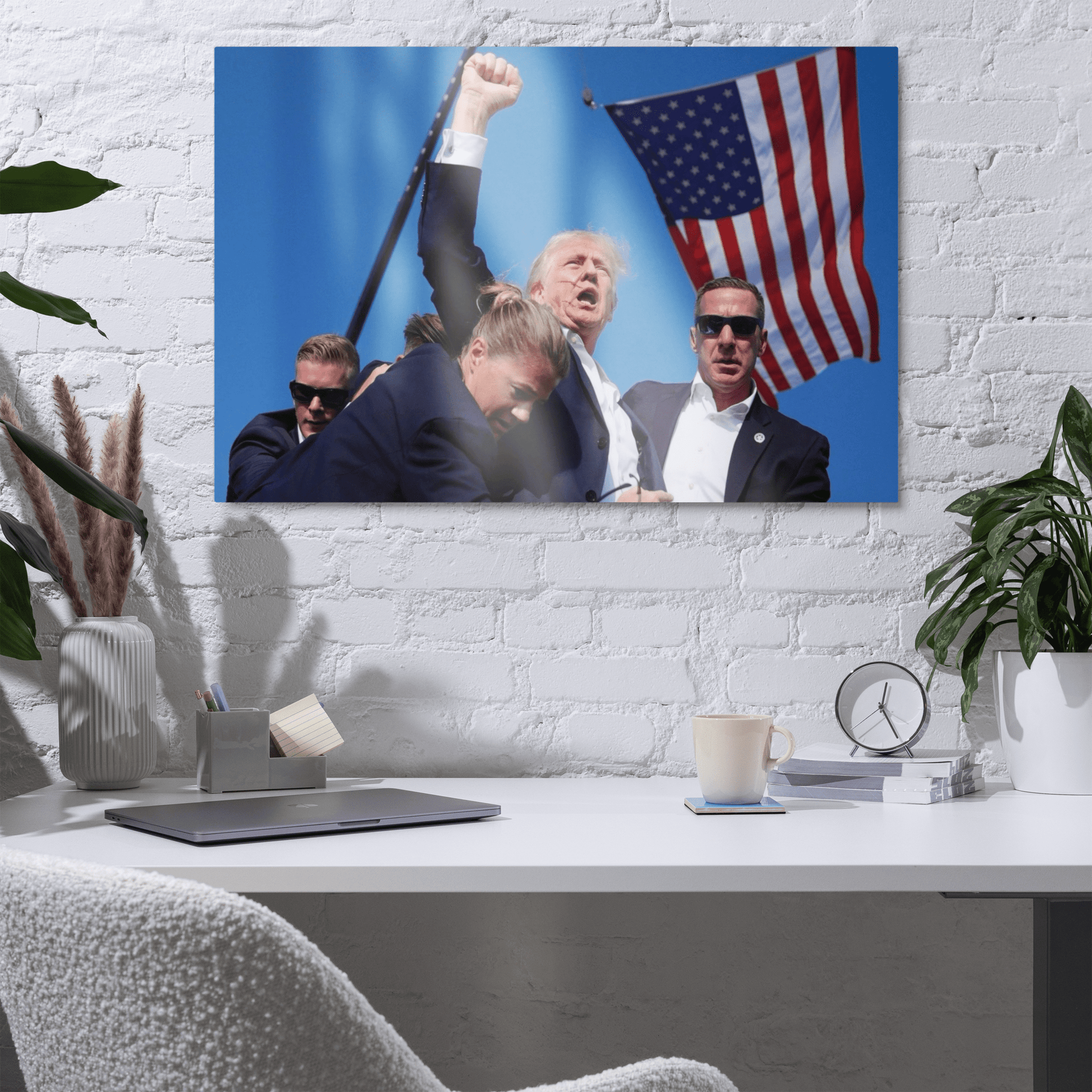 Attempted Assassination of Donald Trump - Metal Prints Home & Garden > Decor > Artwork > Posters, Prints, & Visual Artwork