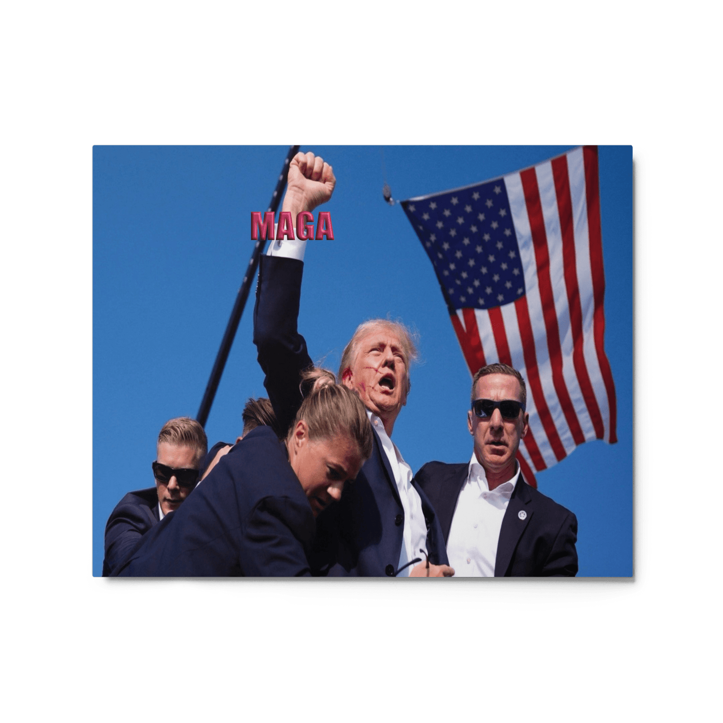 Attempted Assassination of Donald Trump - Metal Prints Home & Garden > Decor > Artwork > Posters, Prints, & Visual Artwork