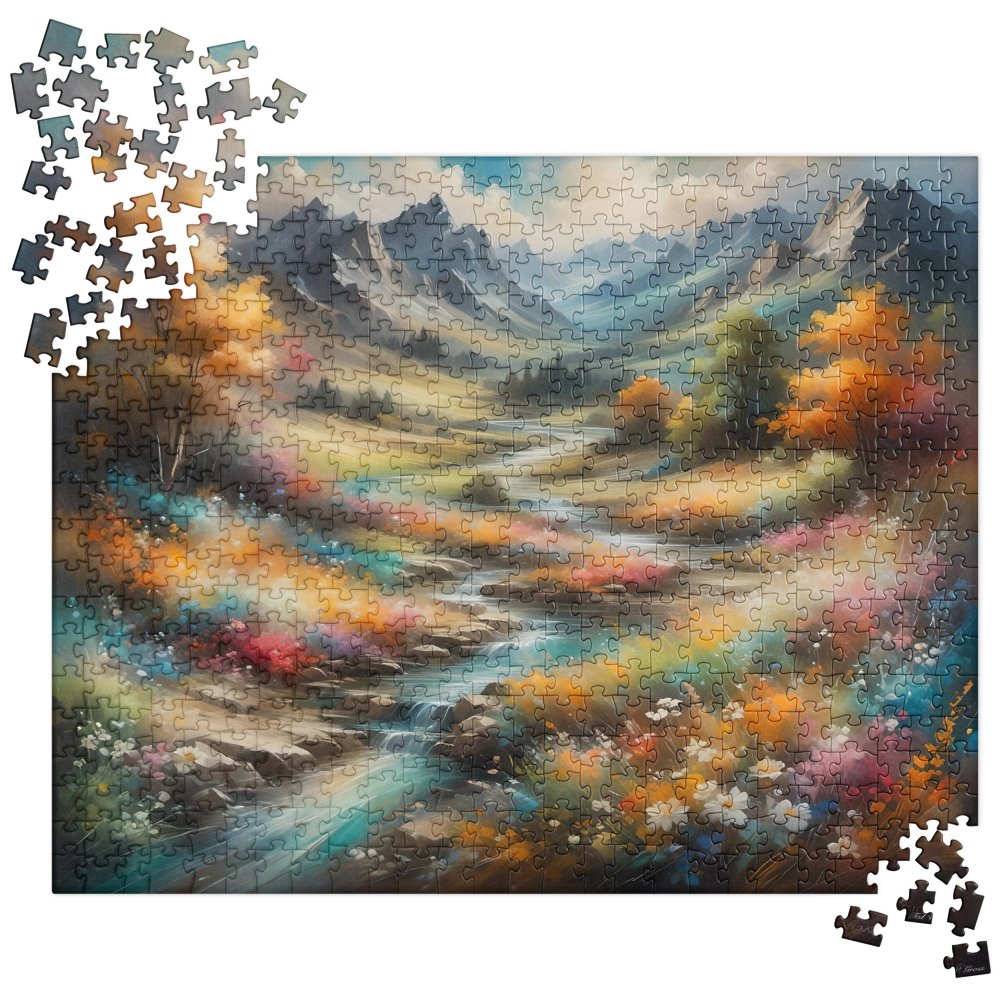 Autumn's Embrace in the Valley - 520 pcs. Jigsaw Puzzle (US Only) Puzzles