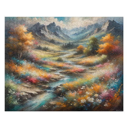 Autumn's Embrace in the Valley - 520 pcs. Jigsaw Puzzle (US Only) Cobwebs Of The Mind jigsaw Printful DA puzzles Puzzles Default Title
