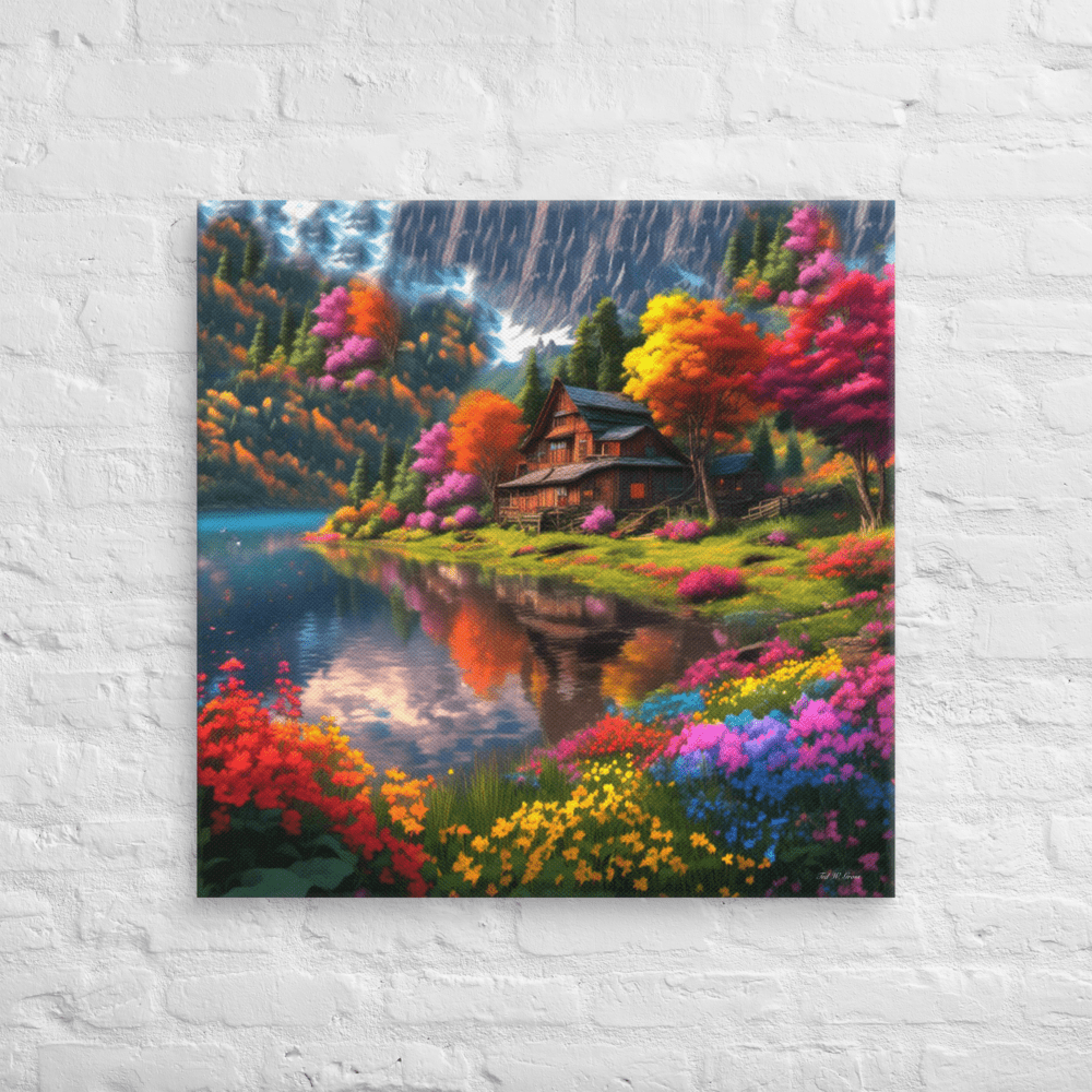 Cabin in Paradise - Canvas Print Home & Garden > Decor > Artwork > Posters, Prints, & Visual Artwork