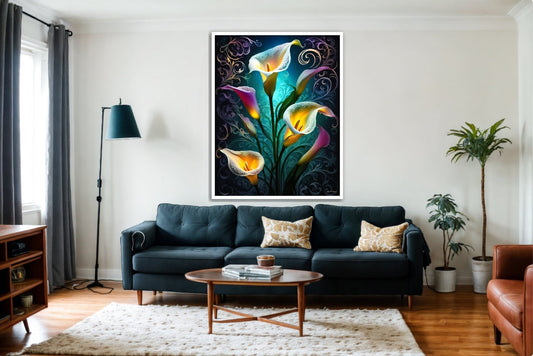 Cala Lily Mosaic - Floral & Filigree Digital Art - Cobwebs Of The Mind