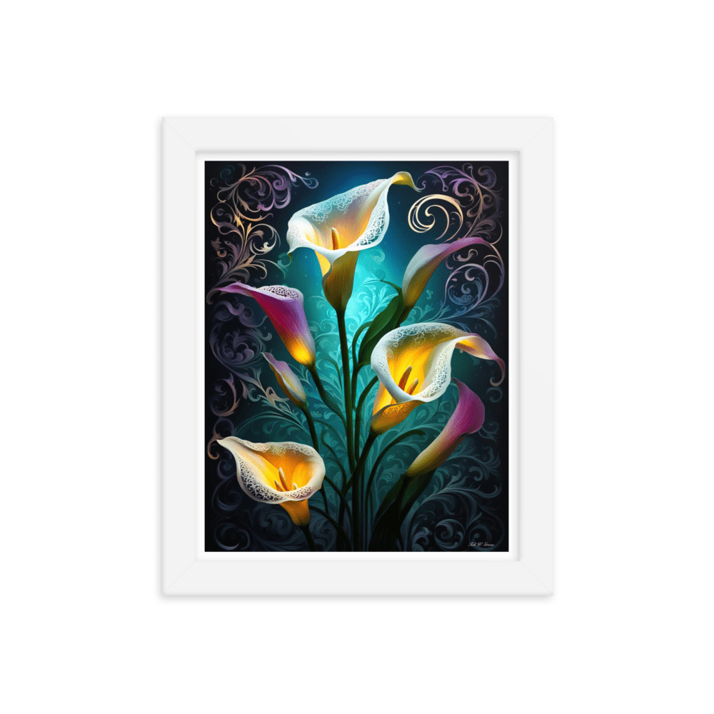 Cala Lily Mosaic - Framed Matte Poster Home & Garden > Decor > Artwork > Posters, Prints, & Visual Artwork