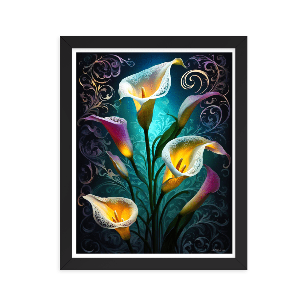 Cala Lily Mosaic - Framed Matte Poster Home & Garden > Decor > Artwork > Posters, Prints, & Visual Artwork