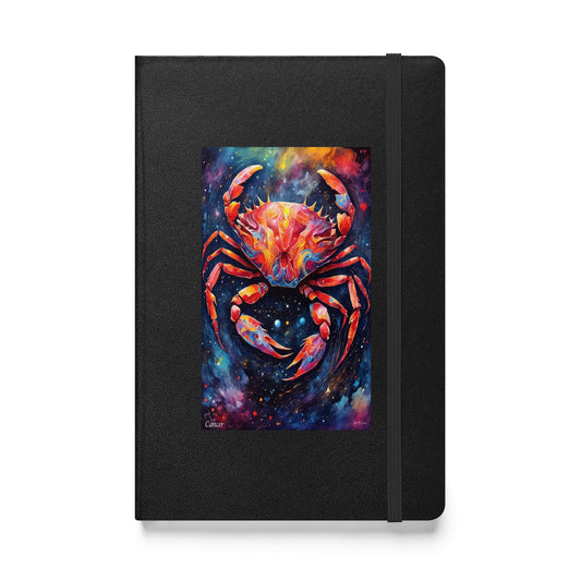 Cancer - Elegant Hardcover Journal Notebook Cobwebs Of The Mind Journals printful journals zodiac Journals Black