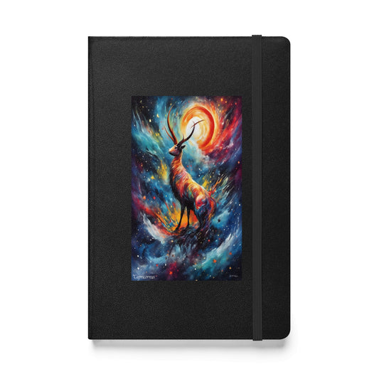 Capricornus - Elegant Hardcover Journal Notebook Cobwebs Of The Mind Journals zodiac Journals Black