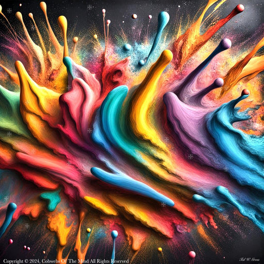 Chromatic Burst - Digital Art color digital art vibrant Art > Digital Art > Cobwebs Of The Mind > Abstract > Digital Compositions