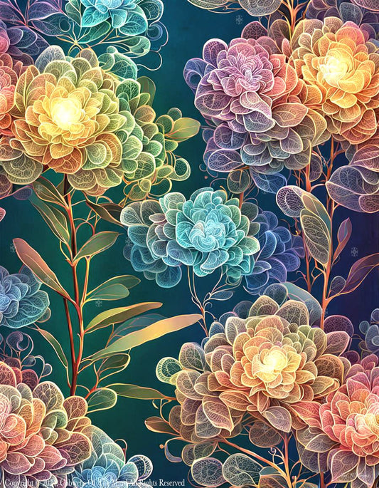 Chromatic Filigree - Floral & Filigree Digital Art color filigree flowers Art > Digital Art > Cobwebs Of The Mind > Abstract > Digital Compositions