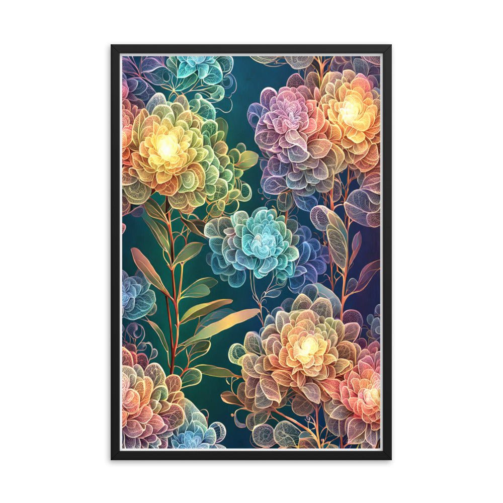 Chromatic Filigree - Framed Matte Poster Home & Garden > Decor > Artwork > Posters, Prints, & Visual Artwork