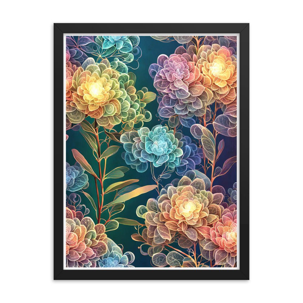 Chromatic Filigree - Framed Matte Poster Home & Garden > Decor > Artwork > Posters, Prints, & Visual Artwork