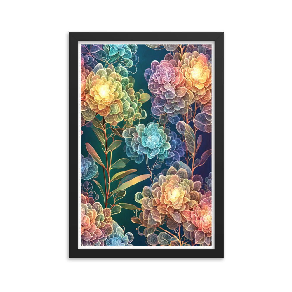 Chromatic Filigree - Framed Matte Poster Home & Garden > Decor > Artwork > Posters, Prints, & Visual Artwork