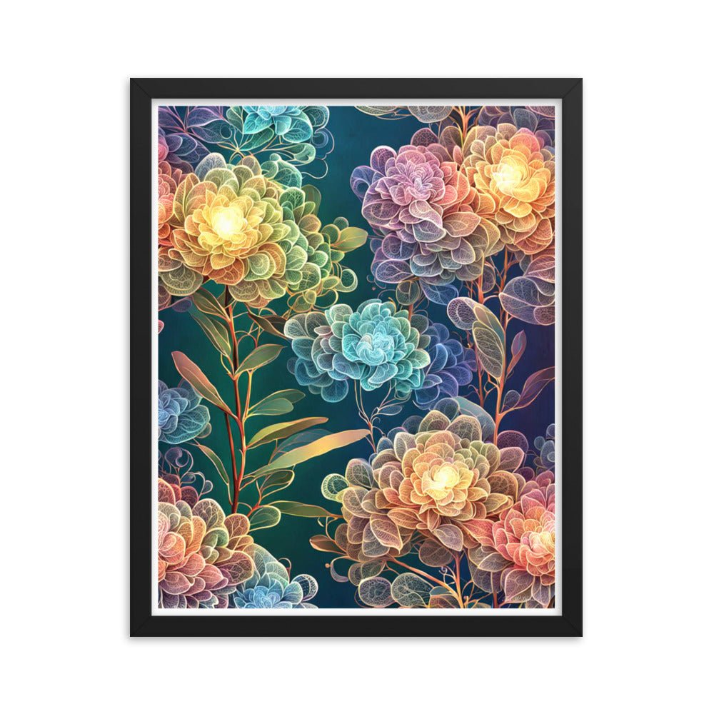 Chromatic Filigree - Framed Matte Poster Home & Garden > Decor > Artwork > Posters, Prints, & Visual Artwork