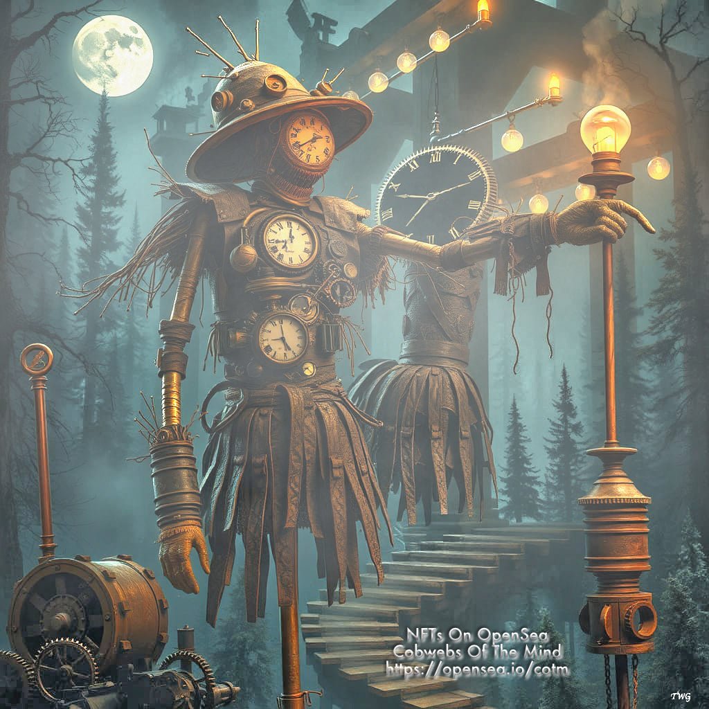 Clockwork Scarecrow - NFT Timekeeper Legendary 1 - Drop - Cobwebs Of The Mind