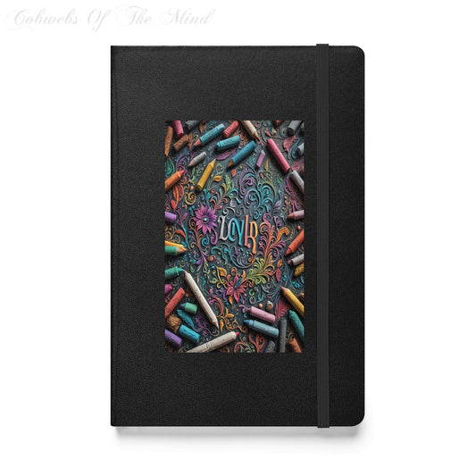 Crayon Symphony - Elegant Hardcover Journal Notebook Cobwebs Of The Mind color Journals vibrant writing Journals Black