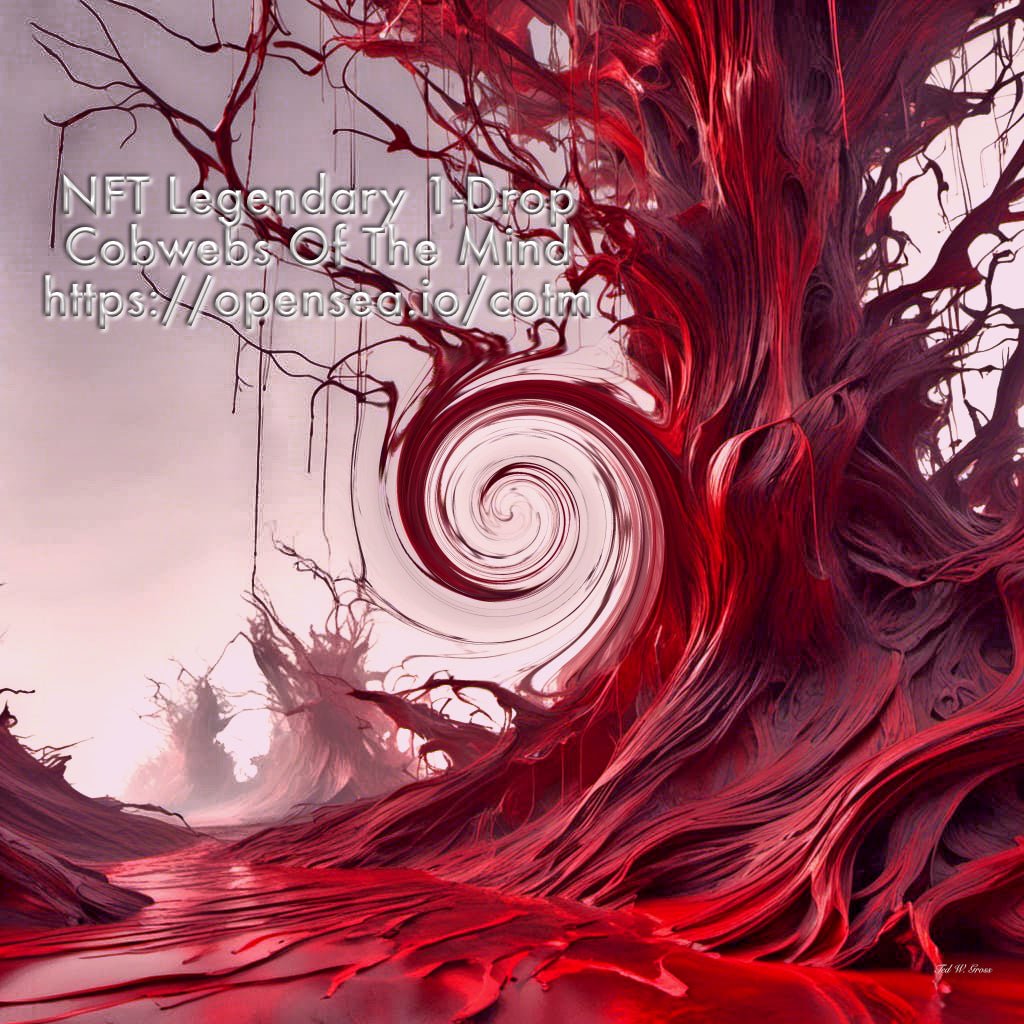 Crimson Rhizome - OpenSea NFT Elite Legendary 1-Drop Art > Digital Art > Cobwebs Of The Mind > Abstract > Digital Compositions