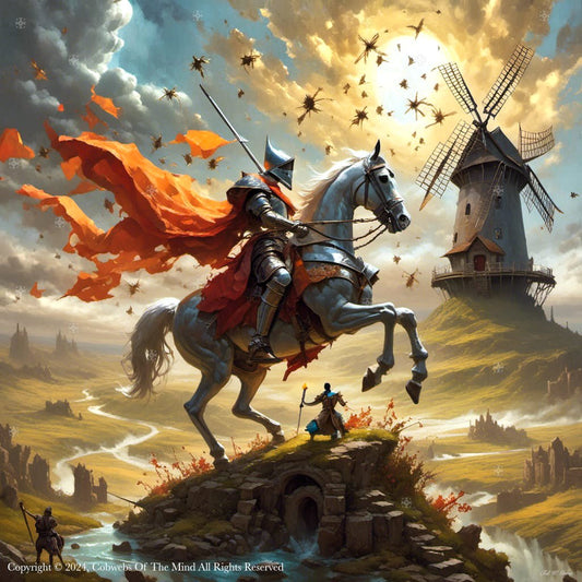 Don Quixote - The Windmill Giants books classics literature Art > Digital Art > Cobwebs Of The Mind > Abstract > Digital Compositions