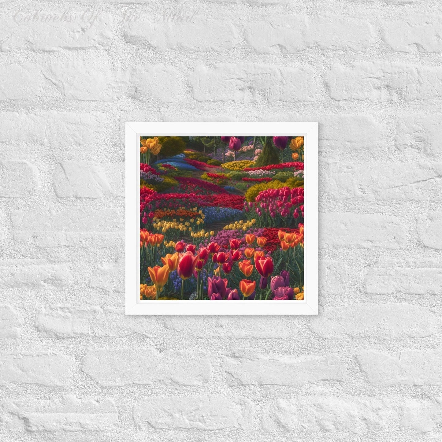 Dreaming Of Wandering In The Tulip Fields - Framed poster Printed Digital Art