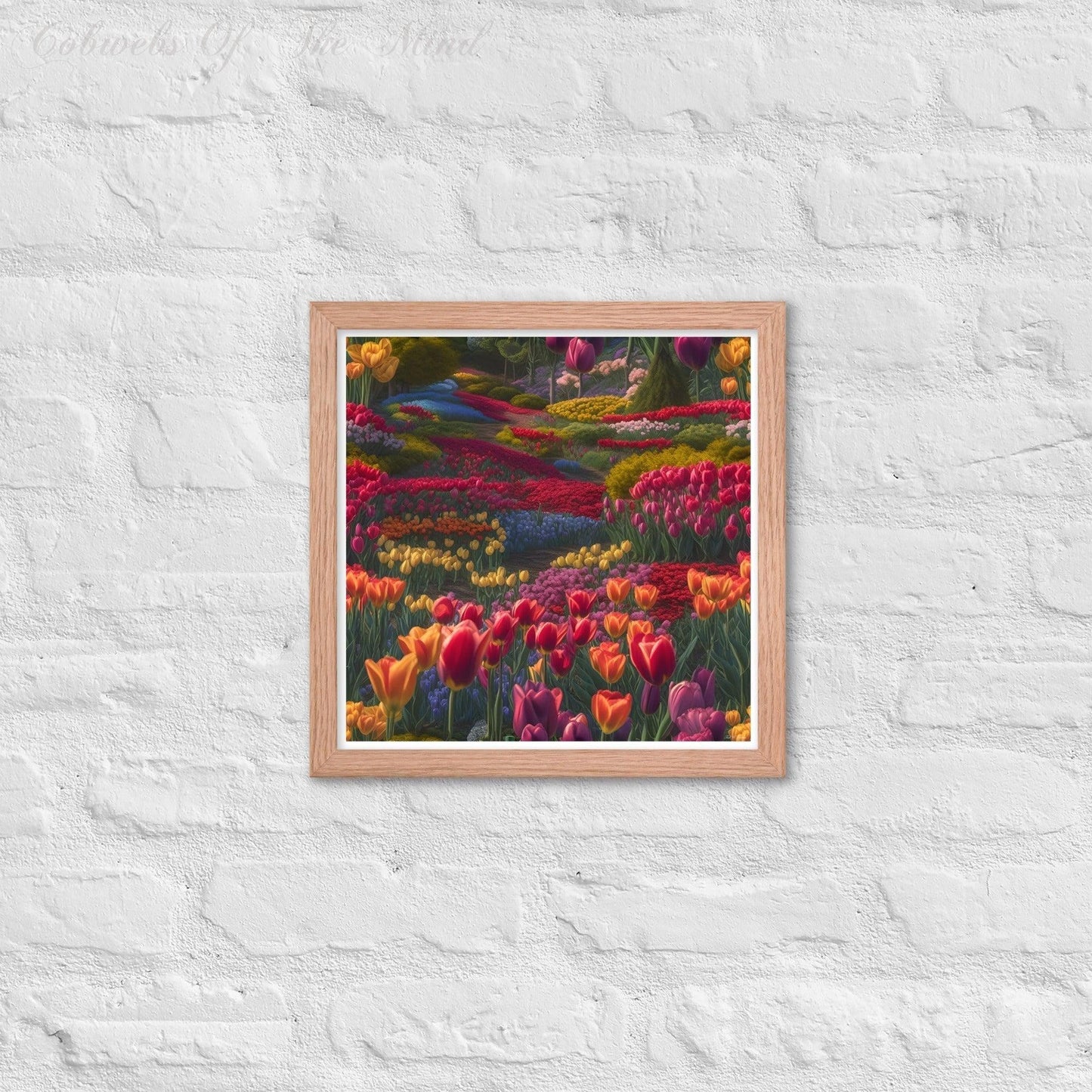 Dreaming Of Wandering In The Tulip Fields - Framed poster Printed Digital Art