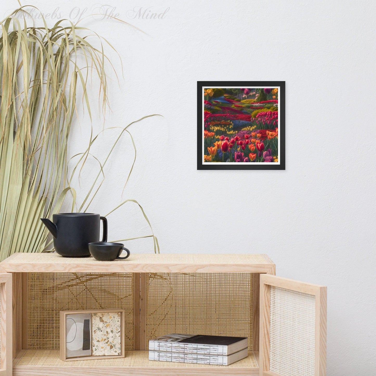 Dreaming Of Wandering In The Tulip Fields - Framed poster Printed Digital Art