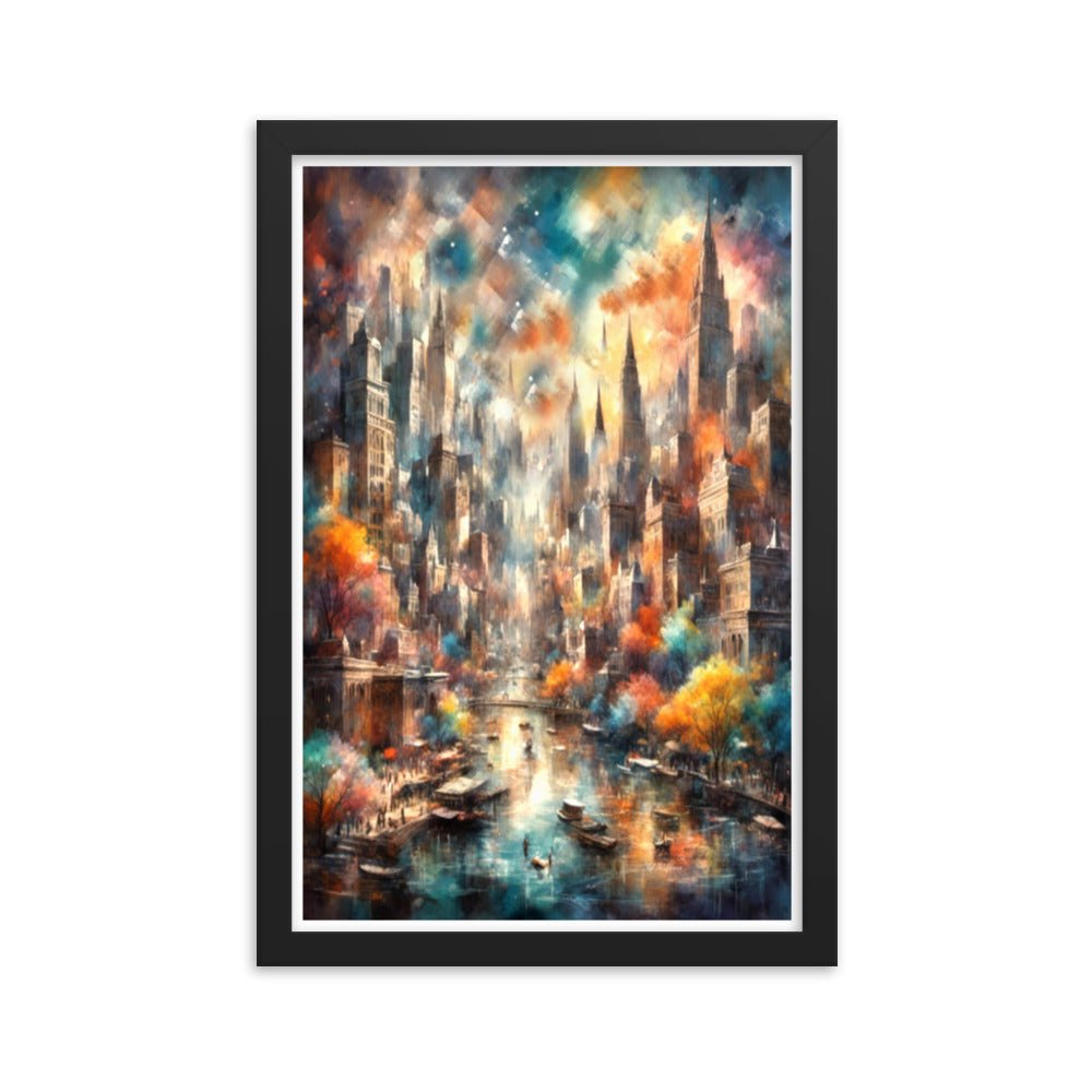 Dusk Over the Riverside - Framed Matte Poster Home & Garden > Decor > Artwork > Posters, Prints, & Visual Artwork