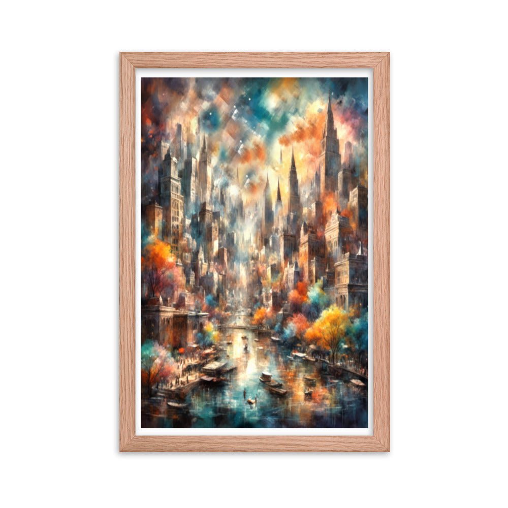 Dusk Over the Riverside - Framed Matte Poster Home & Garden > Decor > Artwork > Posters, Prints, & Visual Artwork