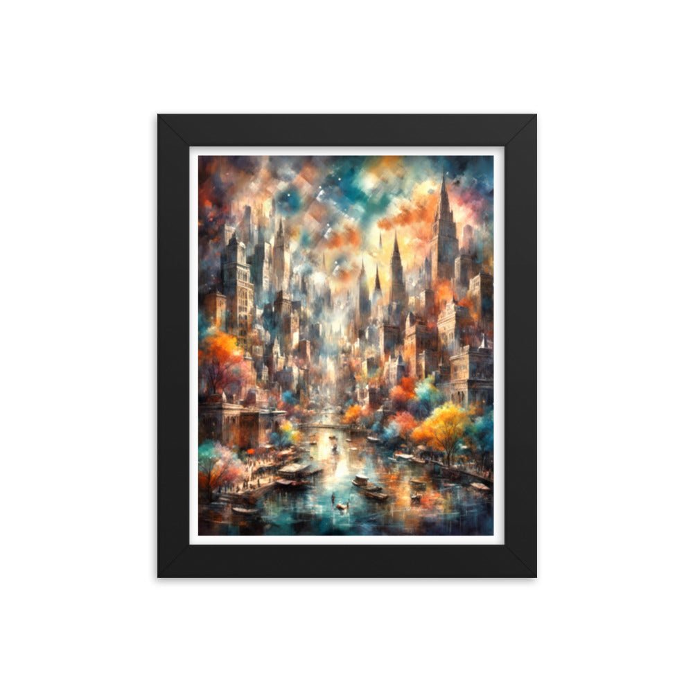 Dusk Over the Riverside - Framed Matte Poster Home & Garden > Decor > Artwork > Posters, Prints, & Visual Artwork