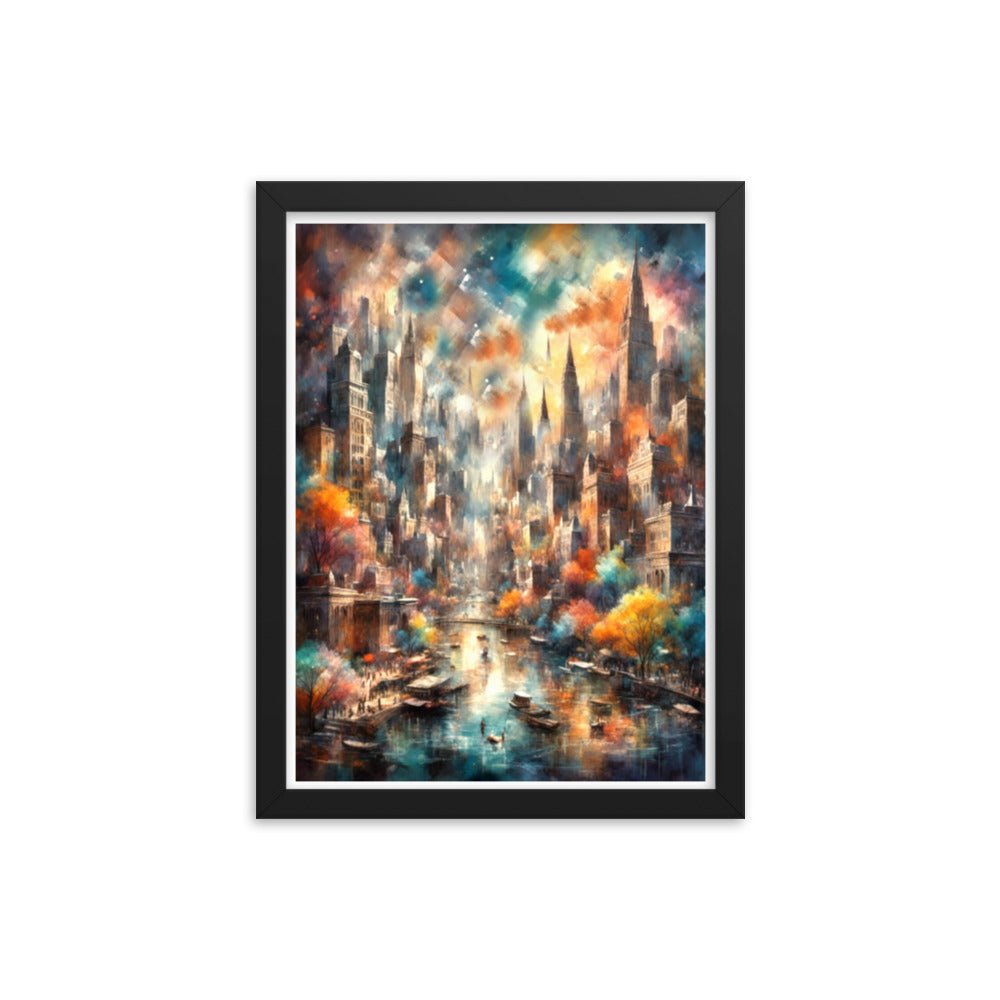 Dusk Over the Riverside - Framed Matte Poster Home & Garden > Decor > Artwork > Posters, Prints, & Visual Artwork