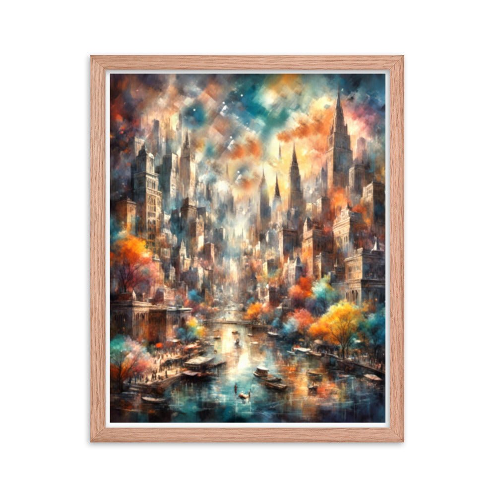 Dusk Over the Riverside - Framed Matte Poster Home & Garden > Decor > Artwork > Posters, Prints, & Visual Artwork