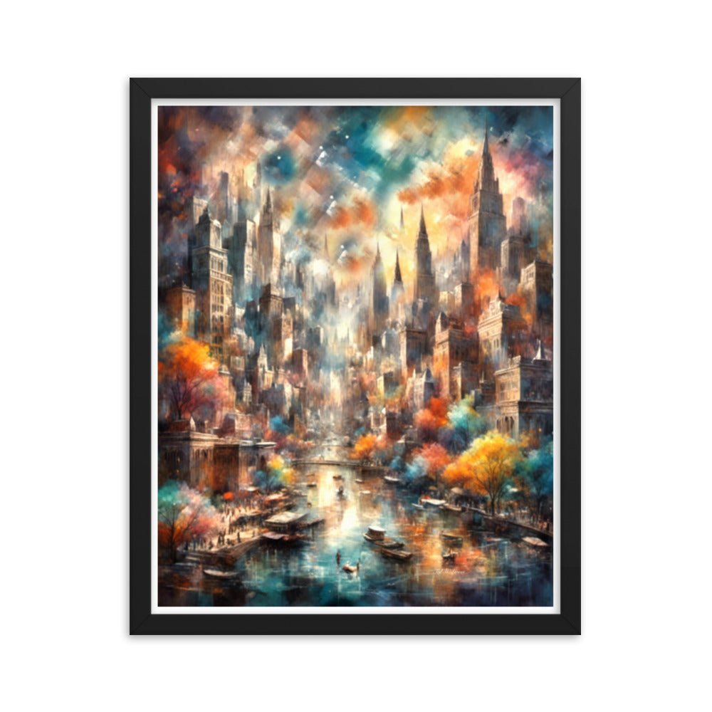 Dusk Over the Riverside - Framed Matte Poster Home & Garden > Decor > Artwork > Posters, Prints, & Visual Artwork